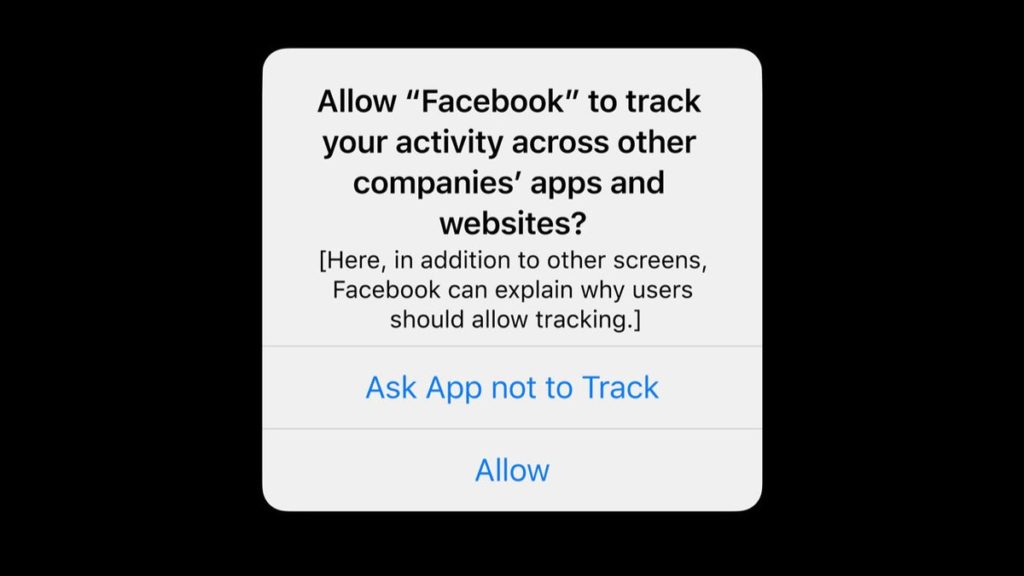 Apple user-prompt for tracking